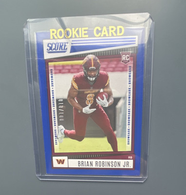 Panini 2022 Score Rookies Brian Robinson Jr. RC #338 Showcase /100 Commanders