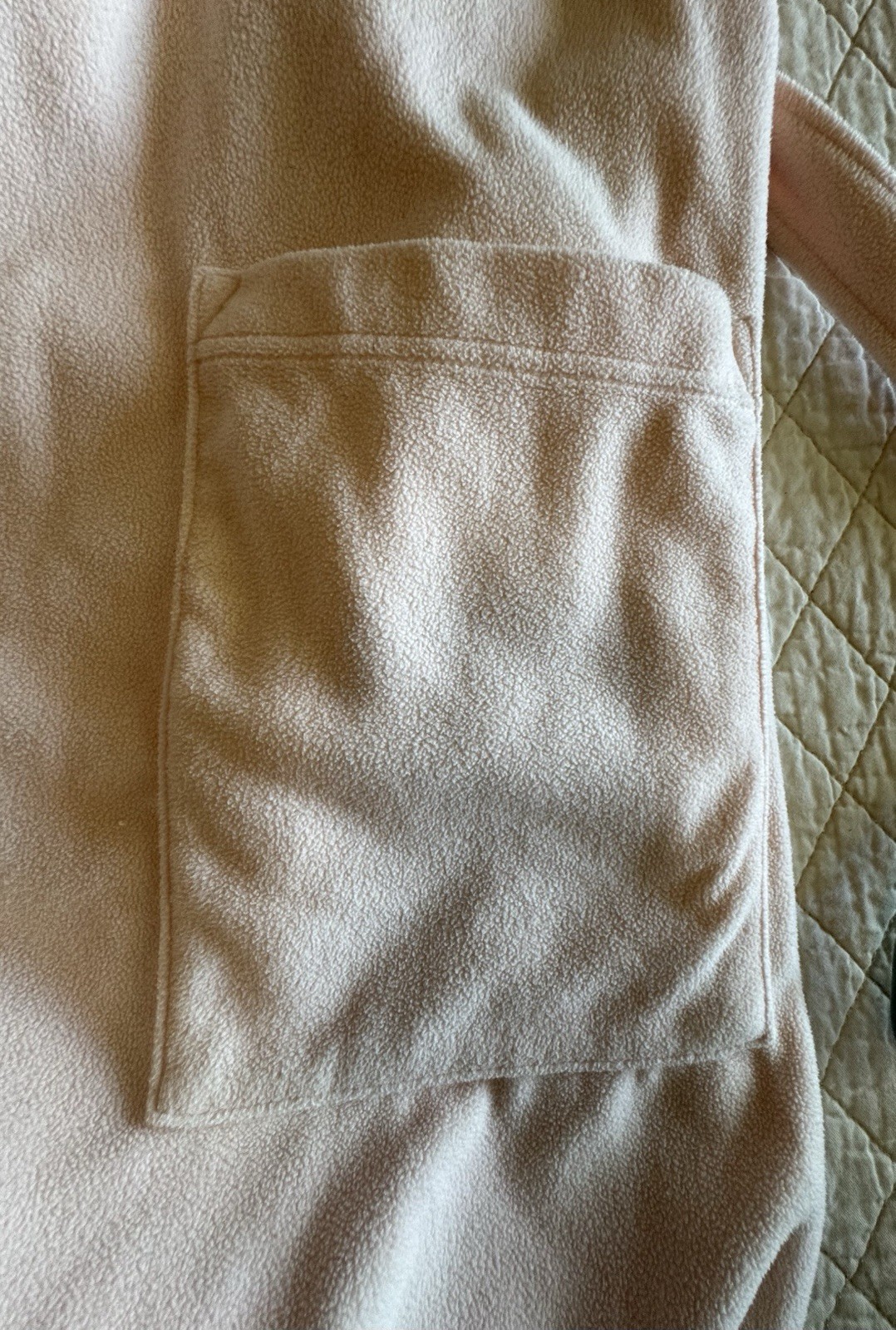 Gap Body Pink Fleece Tie-Waist Long Robe With Pockets Size Small