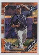 2019 Bowman Chrome Draft Sapphire Orange 14/25 Ryan Weathers #BDC-107 01qn