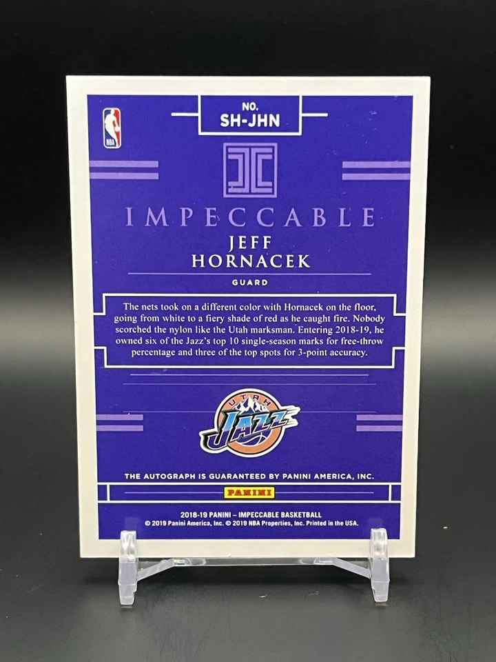 2018–19 Panini Impeccable Immortal Ink Jeff /99 с автографом серебристая SP Utah Jazz - Изображение 2 из 2