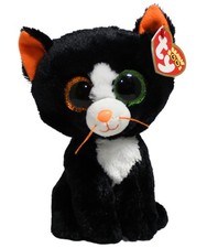 Ty Beanie Boos - Frights the Halloween Tuxedo Cat, Glitter Eyes, MWMT
