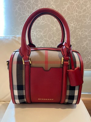 BURBERRY Small Sartorial House Check Alchester Bowling Bag