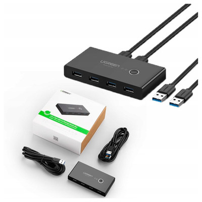 Switchbox UGREEN 30768B, USB 3.0 (schwarz)