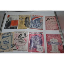 Vintage Sheet Music Lot 8pc 1920s-50s Broadway Musicals Kismet Allegro Jolson