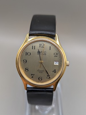 BWC Swiss Quartz 30 M Herrenarmbanduhr Water Resistant vintage 