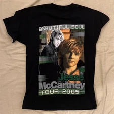Jesse McCartney Music Tour 2005 Black T-Shirt Cotton Full Size