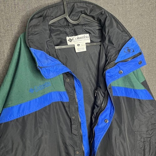 Columbia Jacket Men's Large Black Green Vintage Bugaboo Outdoor Hike Colorful - Picture 7 of 13