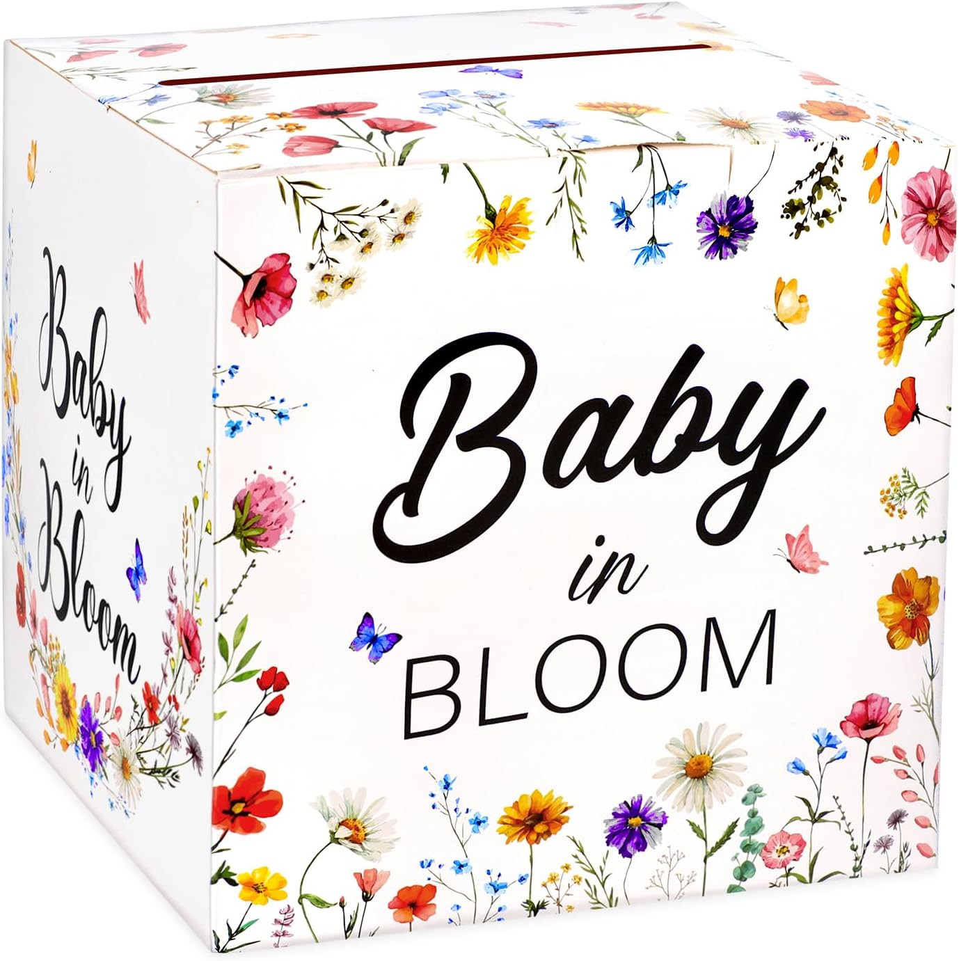 Baby in Bloom Party Card Box, Baby Shower Decorations Box Party Favors, Baby Sho