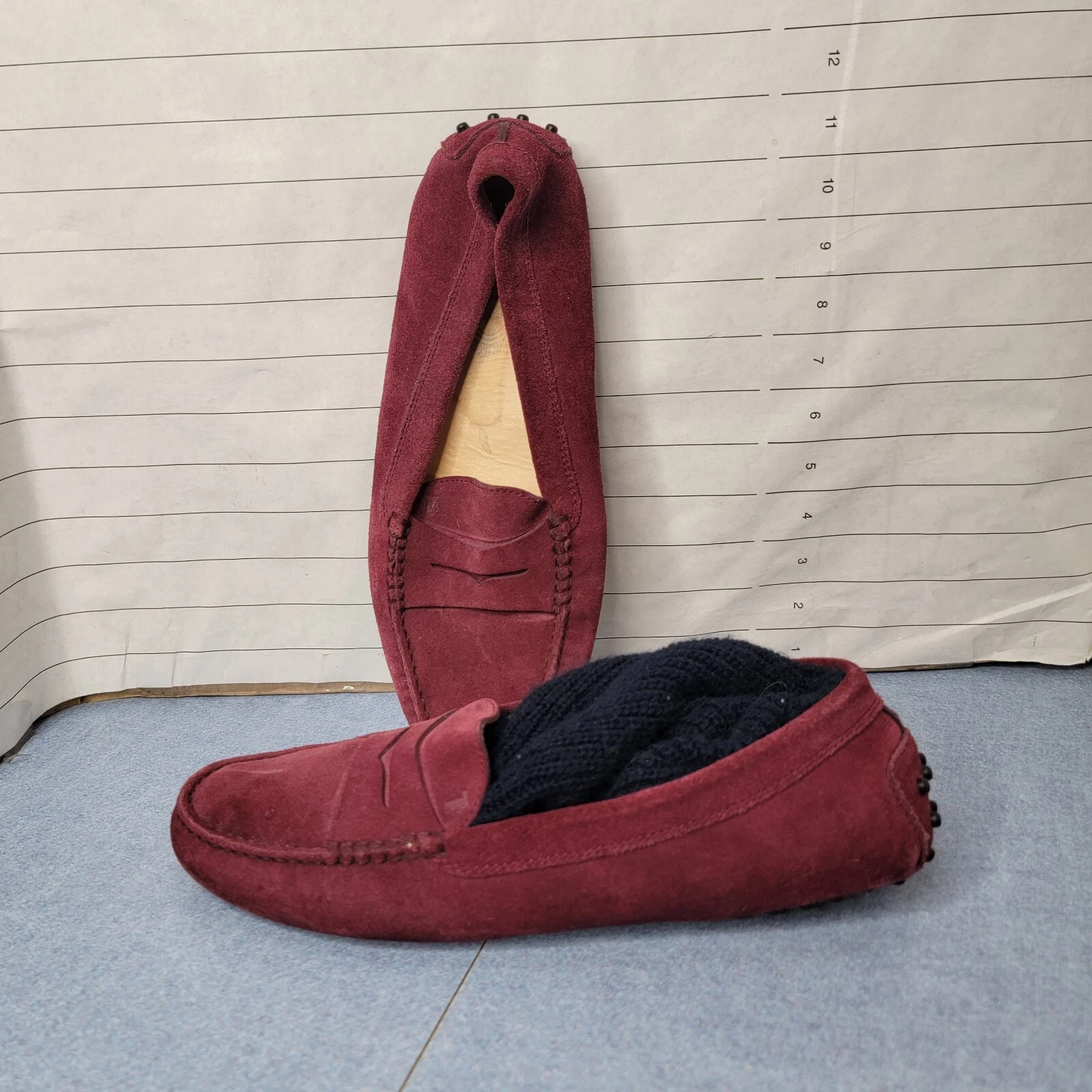 Mocassino donna Tod’s Driving scamosciato rosso taglia 42 pelle made in Italy ballerine