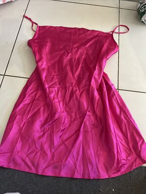 NLY One Slip Dress Cerise M Freepost F64