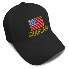 Baseball Cap Chaplain U.S. Flag Christian Embroidery Dad Hats for Men & Women