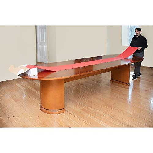 Exquisite 54 Inch X 100 Feet Cerise Plastic Table Cover Roll in A Cut - to - ...
