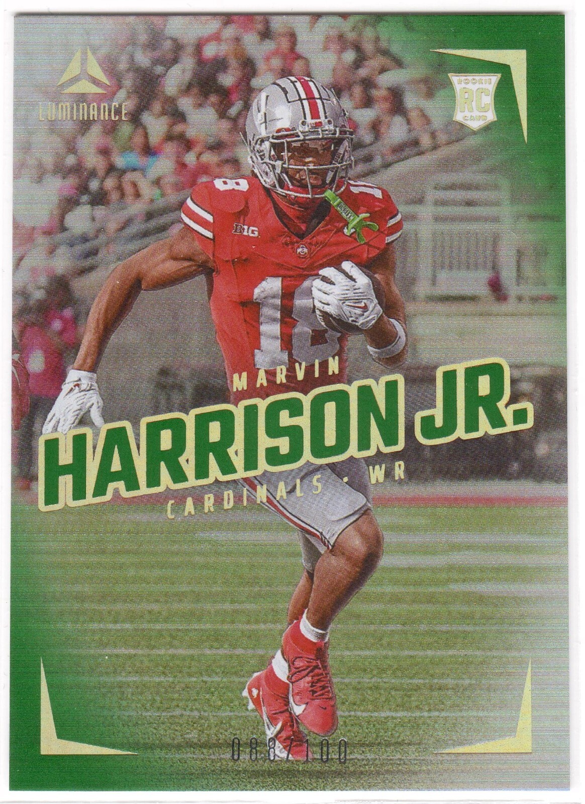 2024 Panini Luminance - Rookies Green #104 Marvin Harrison Jr. /100 (RC)