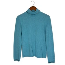 Un Jour Ailleurs Women's Wool Cashmere Angora Blend Turtleneck Sweater Size 40