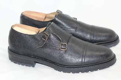 NEW Frye James Lug Double Monk Strap Shoe - Black - Size 9 D  display picture 3