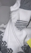 3 PAIRS! Men's Low Cut White Athletic Socks All in Motion 6-12 Cush & Arch suppo