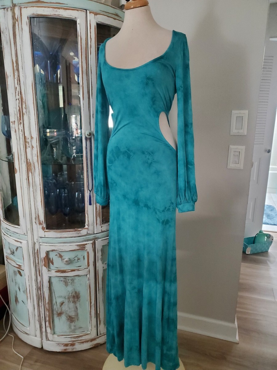 turquoise long sleeve maxi dress Turquoise Viscose Maxi Dress, Long Sleeve Kaftan, Plus Size