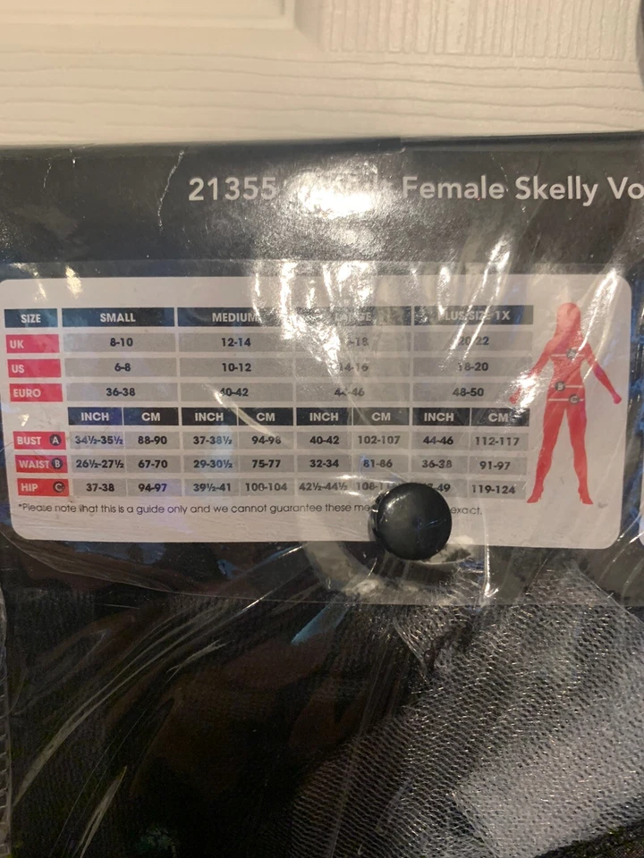 NUEVO SIN ETIQUETAS Smiffy’s Skelly Von Trap Disfraz Esqueleto Disfraz Vestido Adulto Talla S 6-8 EE. UU. Foto 4 de 4