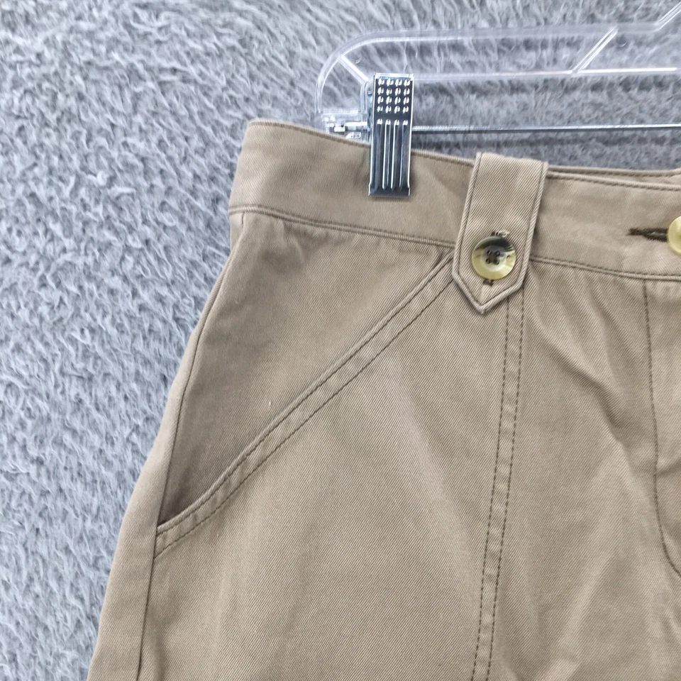Pantalones Cortos Moda International Cargo Para Mujer 10 Beige Algodón Tiro Medio Cremallera Mosca Informales Foto 2 de 4