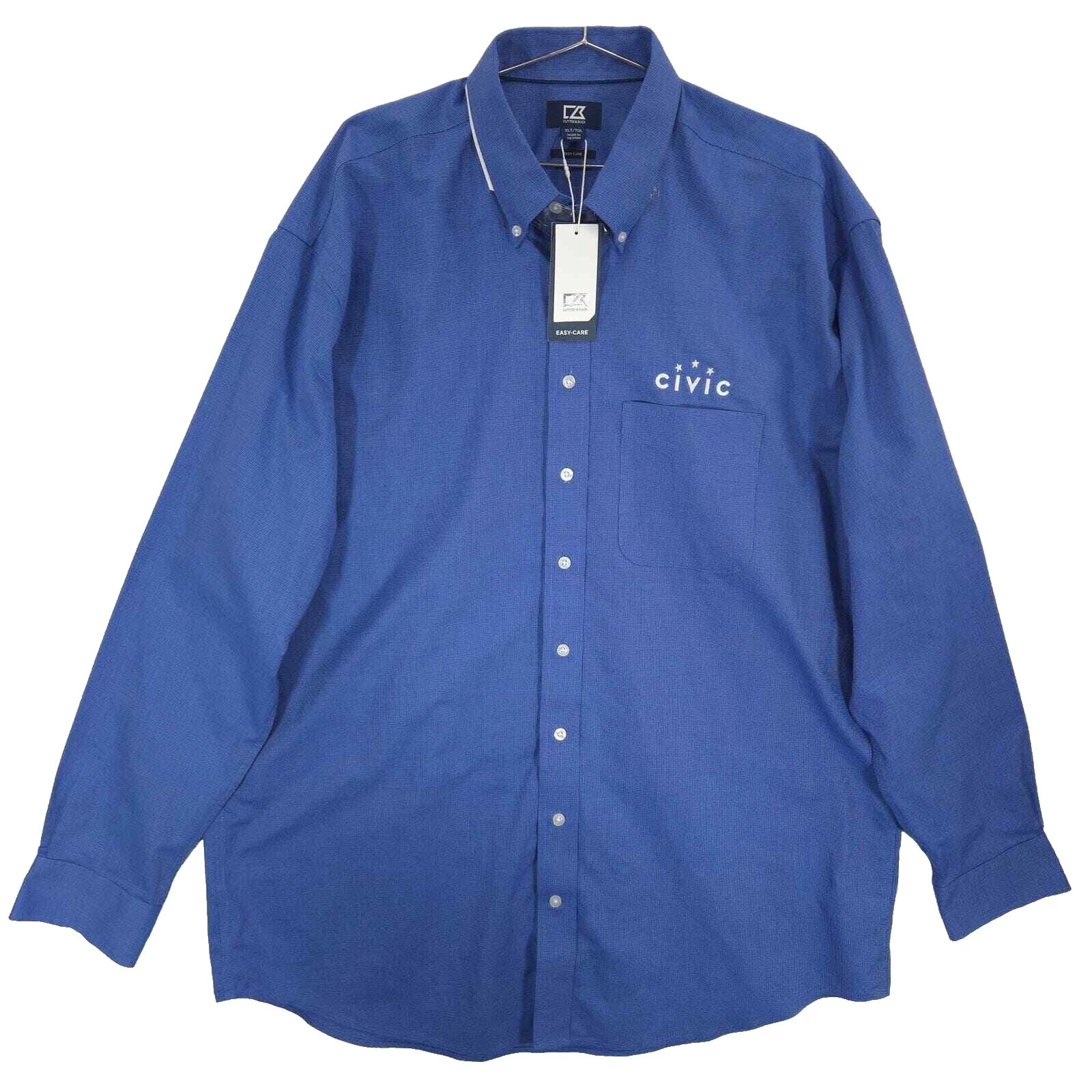 Camisas para hombre informales lisas cortadoras de poliéster y buck con botones