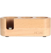 MOJAE Espresso Tamping Station,Wooden Coffee Tamper Holder,3 Holes,Beech 51-54mm