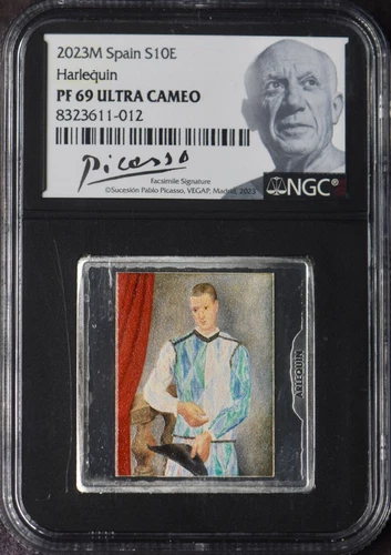 2023M Spain Silver €10 Harlequin - NGC PF69UC Pablo Picasso Label - ✪COINGIANTS✪