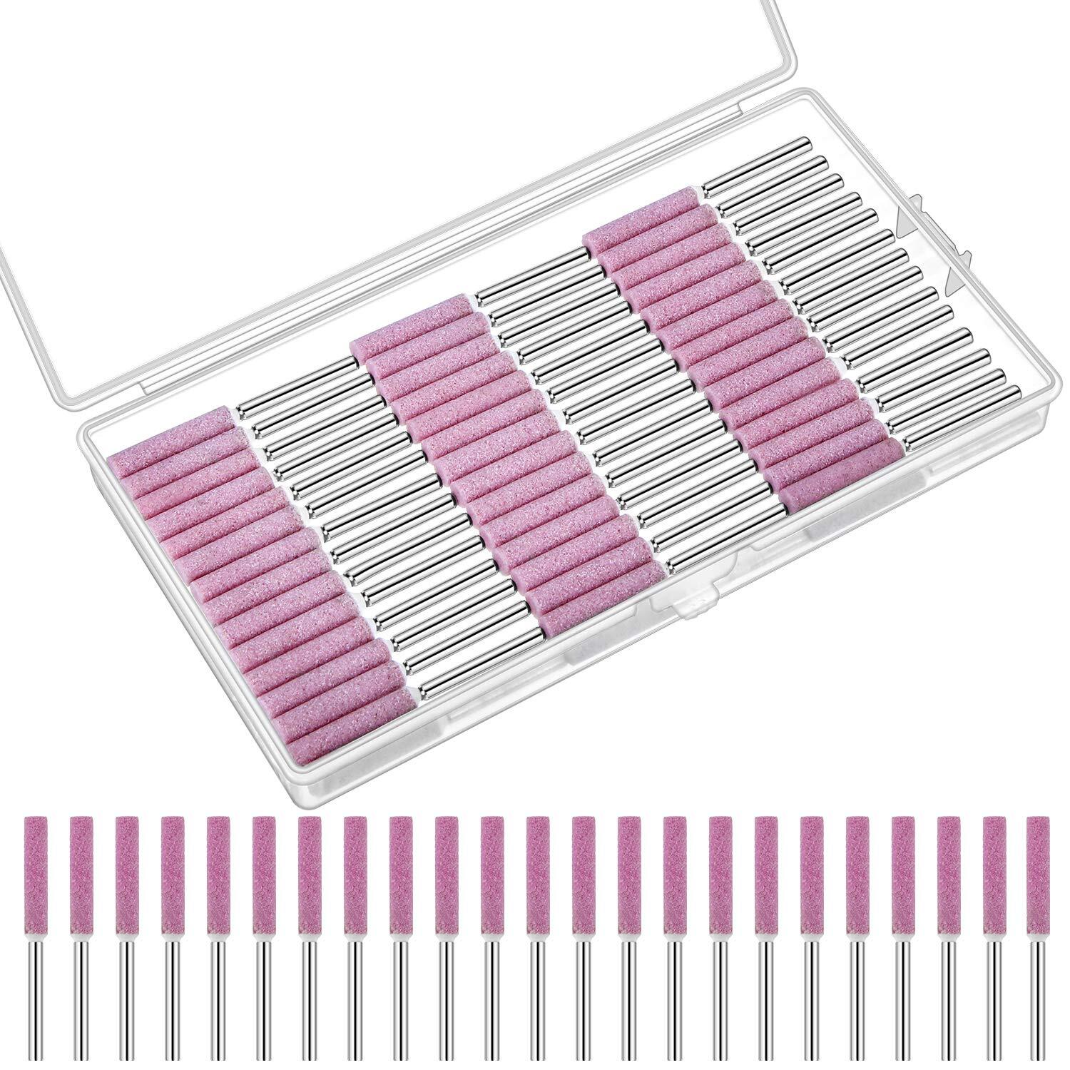 50 Pcs Chainsaw Sharpener Stone Polishing Grinding Bits with Storage Box