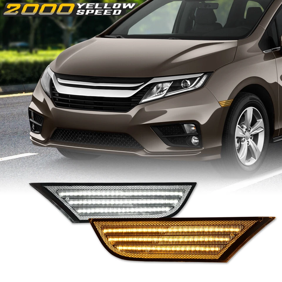 Fit For 2018-2022 Honda Odyssey LED Sequential Signal Side Marker Lights New Foto 2 de 4