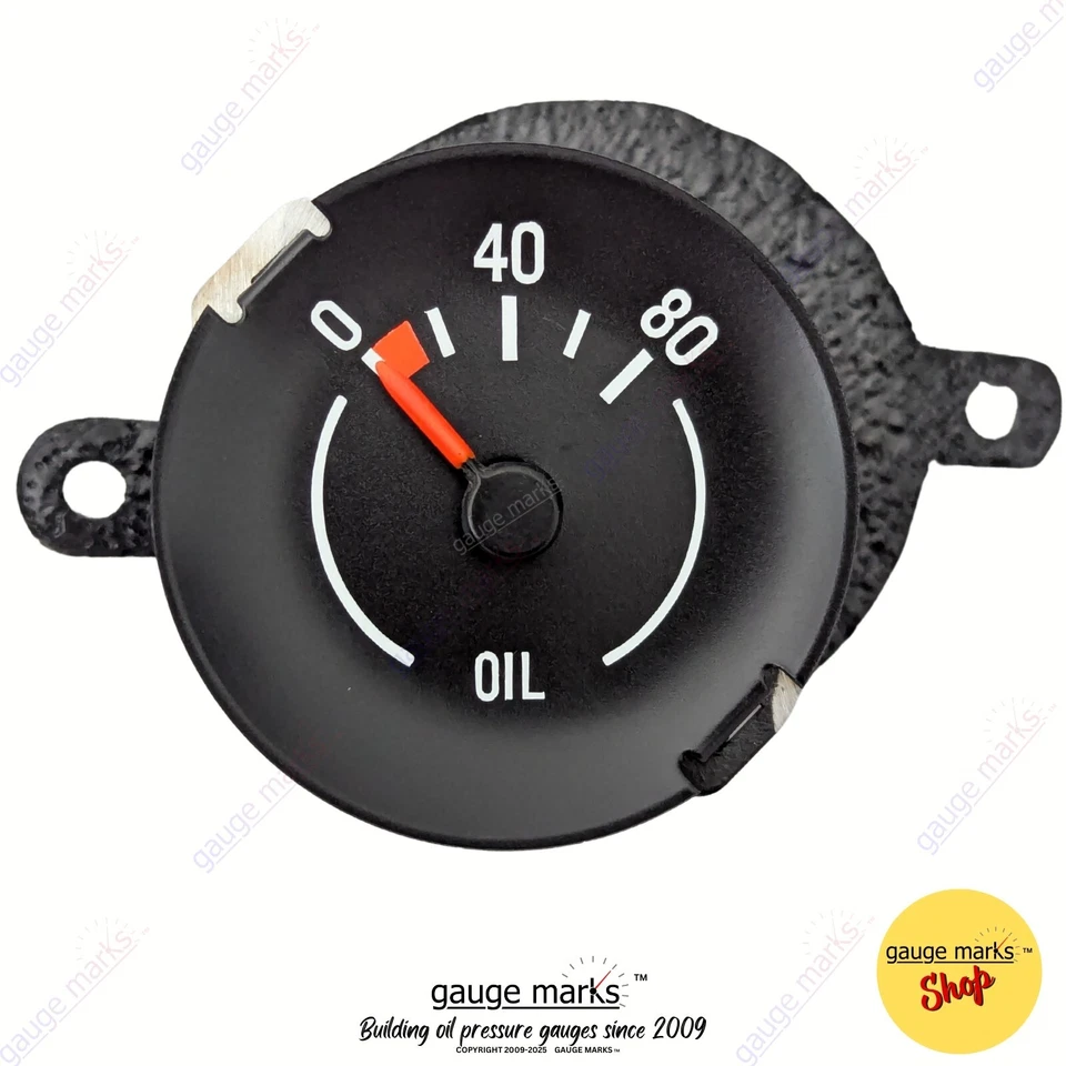70-78 CAMARO OIL PRESSURE GAUGE fits Gauge Cluster - Replaces Clock - Direct Fit - Image 2 of 4