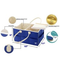 Ruffarri Baby Diaper Wipes Bag Caddy Nursery Storage Bin Infant Nappy Organizer