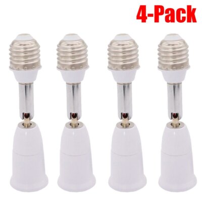 E26 E27 to E26 E27 Light Bulb Socket Converter Adjustable Lamp Extender Holder