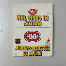 1981 General Foods Post NHL Stars In Action #23 Mario Tremblay