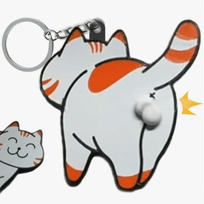 3d Egg Cat Keychain Pull Play Bag Pendant New Cute Funny Cat Pendant