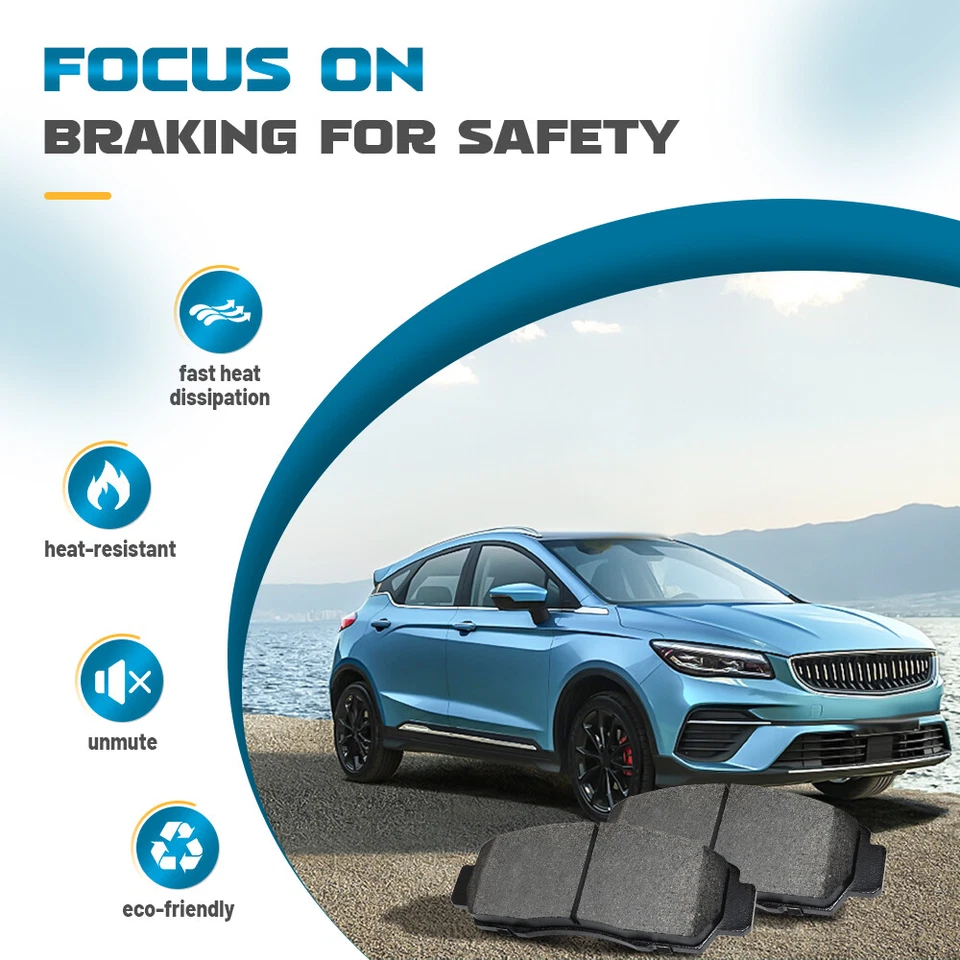 Pastillas de freno delanteras de cerámica para Dodge Durango Ram 1500 Van 1500 2003-2006 Foto 3 de 4