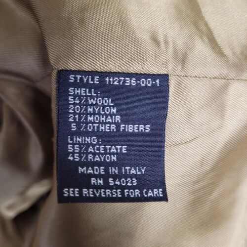 Gap Premium 40R Men Wool Mohair Sport Coat Blazer Window Pane Made In Italy Y2K - Picture 10 of 14