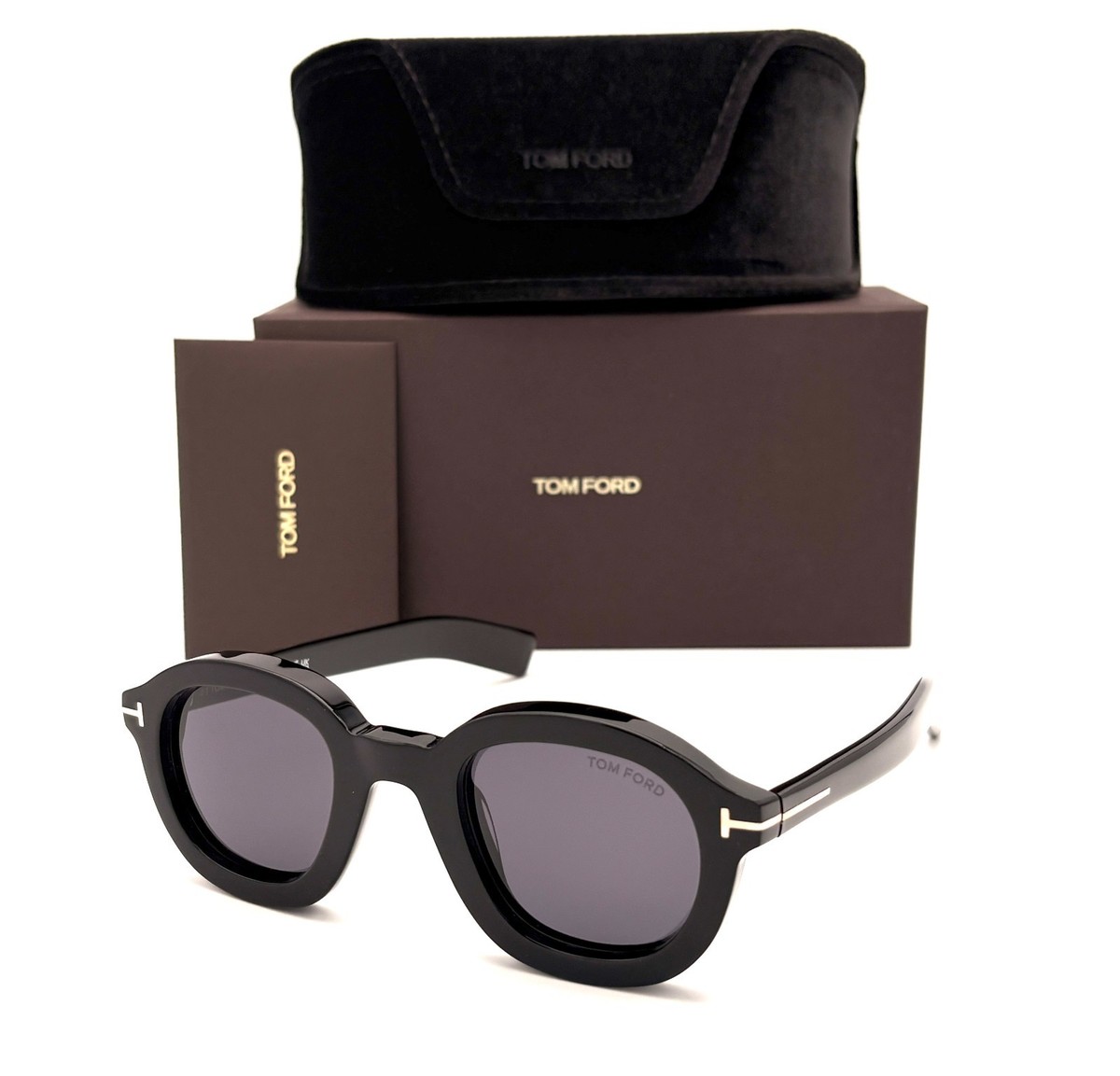 Tom Ford RAFFA FT1100 01A Black / Smoke 46mm Sunglasses | eBay display picture 3
