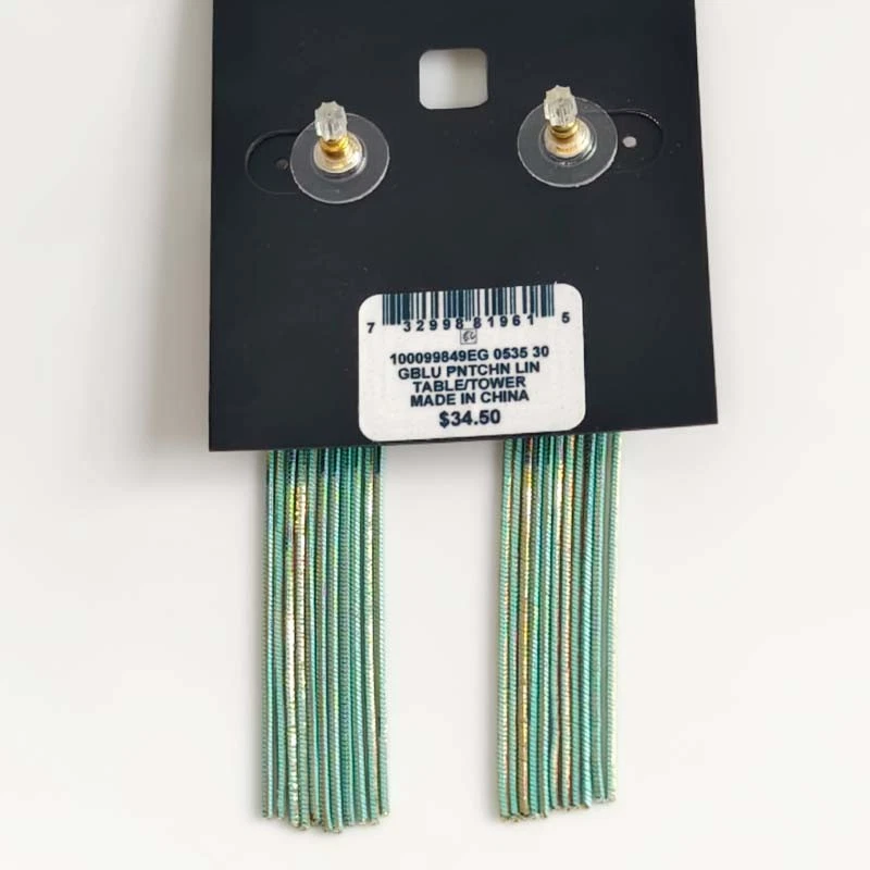 Nuevos pendientes colgantes Thalia Sodi borla llamativos elegantes mujeres fiesta vacaciones joyería Foto 3 de 4