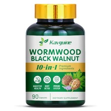 10 in 1 Wormwood Capsules - 90 Capsules Supplement, Black Walnut Hulls, Clove...