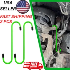 2Pcs Green Brake Caliper Hanger Hooks Steel Powder Coated (2 Piece Set)
