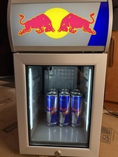 Redbull BABY COOLER RED BULL SMALL MINI FRIDGE  -NO KEY MISSING SHELF 