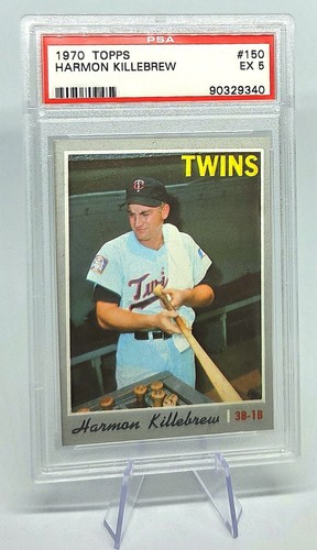 1970 Topps #150 Minnesota Twins Harmon Killebrew PSA 5 EX-Condition.