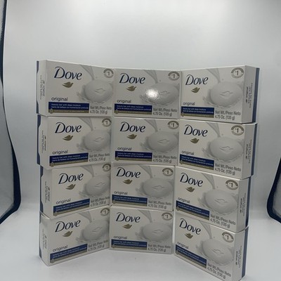 Dove Original Large Beauty Soap Bar 4.75oz/135g, Pack of 12
