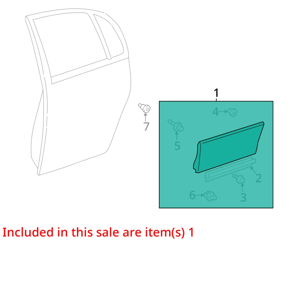 LEXUS GS300 GS430 2001-2005 MOLDURA SUB ASM RR PUERTA O 7507530061B2 - NUEVO OEM Foto 2 de 3