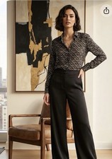 CLASS Roberto Cavalli 100% Silk Abstract Fan ...
