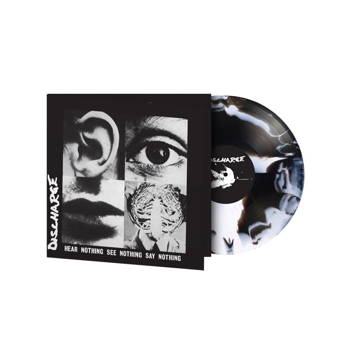 Music On Vinyl Unisex Kids White/Black Discharge Hear Nothing See Nothing Say Nothing - 140 Gram And Swirled Vinyl Uk Vinyl Lp Album Record Movlp4079c 2026 - Image 4