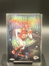 Topps Chrome Chris Jones ACT-17 Kansas City Chiefs All-Chrome Refractor Insert