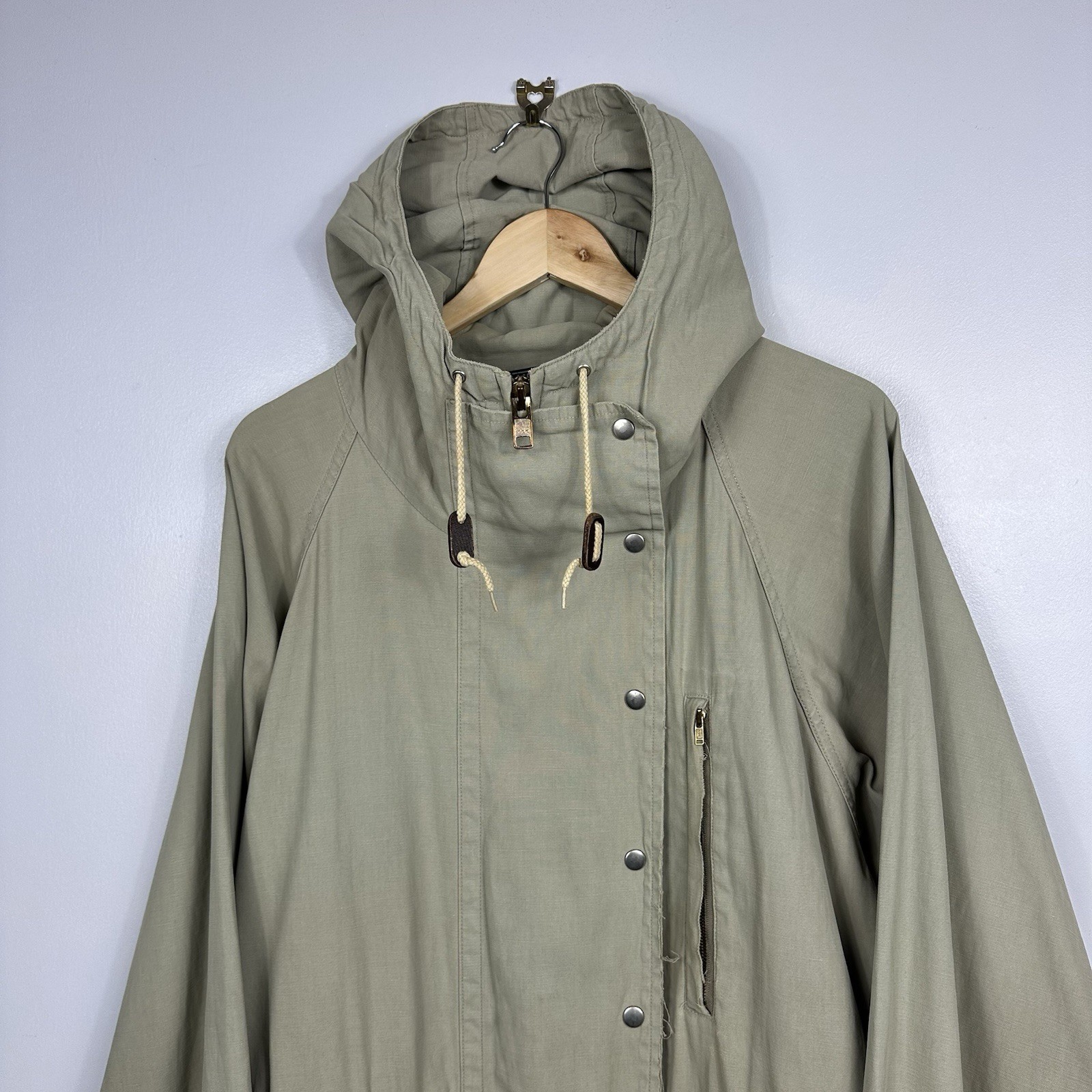 Polo Ralph Lauren Parka Coat Jacket, Lo Life Vintage, Khaki Green, Mens Medium thumbnail 4