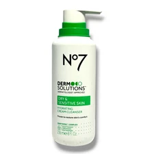 No7 Derm Solutions Hydrating Facial Cleanser - Gentle Cream Face Wash 8 Fl Oz