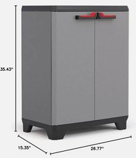 Keter Stilo Base Storage Cabinet 90cm 39cm 68cm Grey New In box