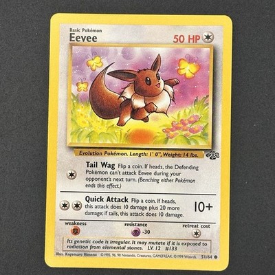 Pokemon Card Eevee Jungle Set Common 51/64  LP